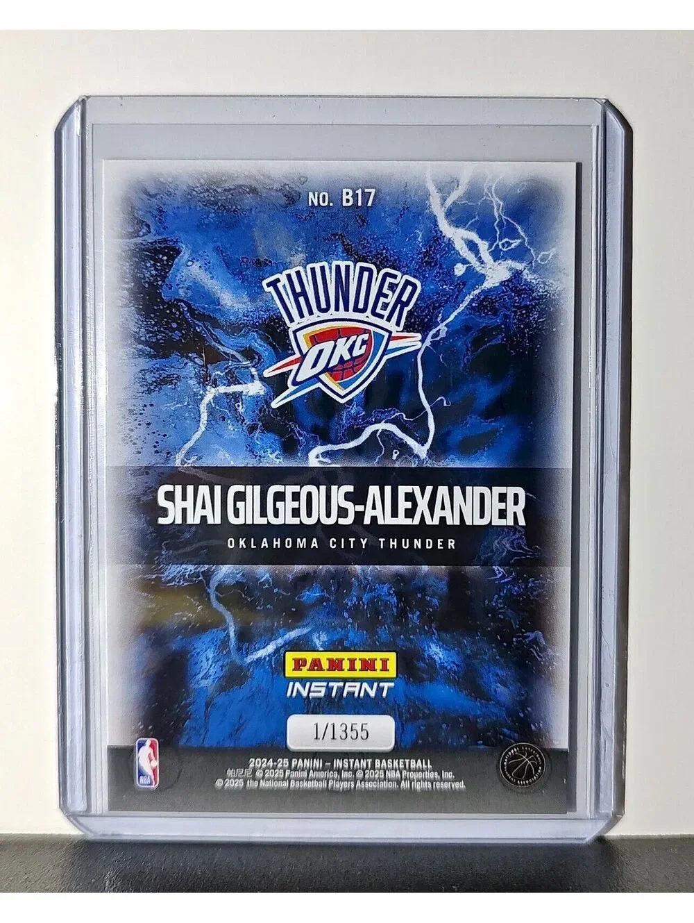 Shai Gilgeous-Alexander 2024-25 Panini NBA #17 Breakaway Card Thunder 1/1355